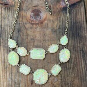 Elegant Gold and Opal Necklace